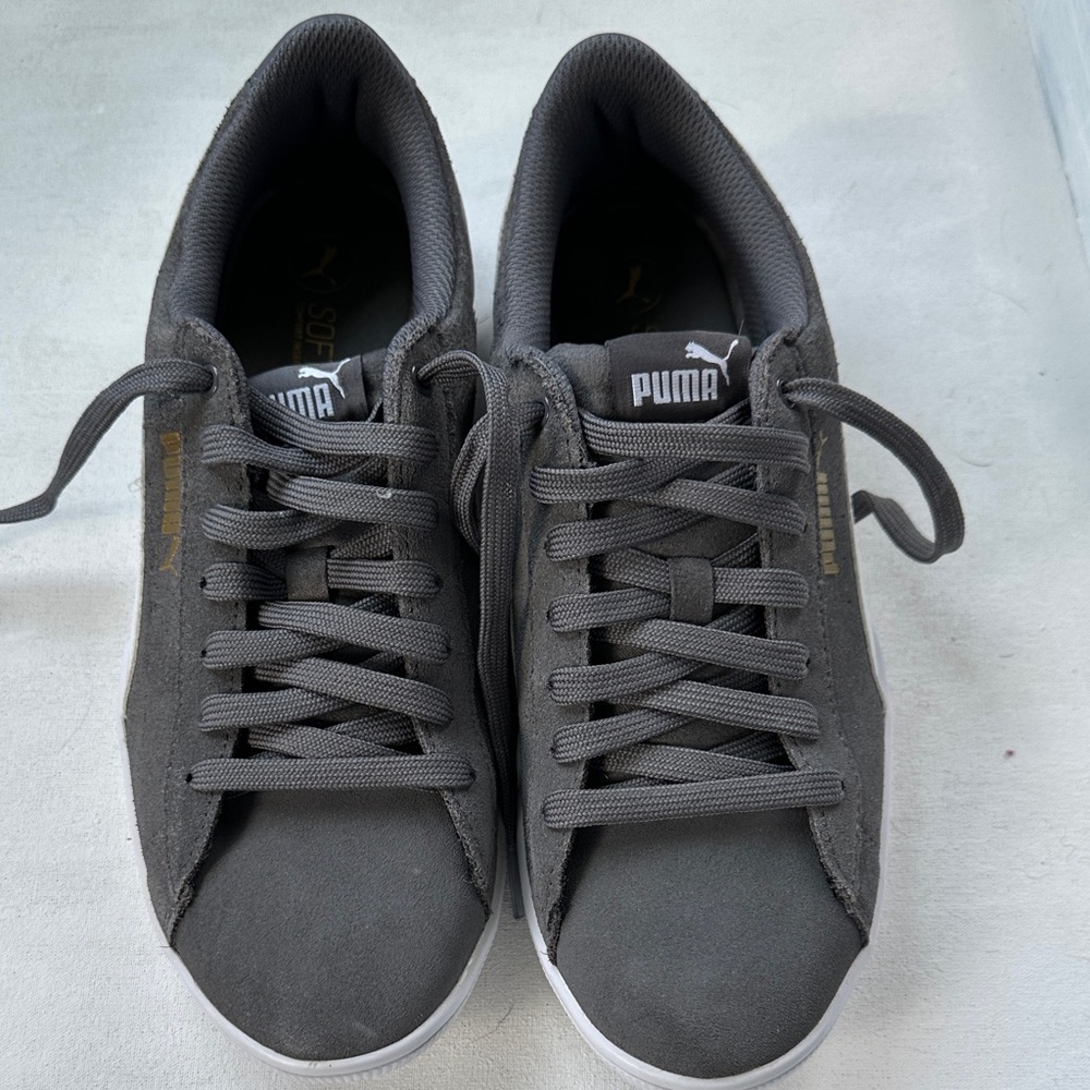 Puma Gray and White Sneakers